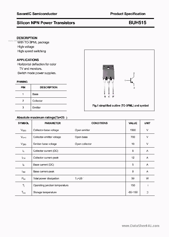 BUH515_3105215.PDF Datasheet