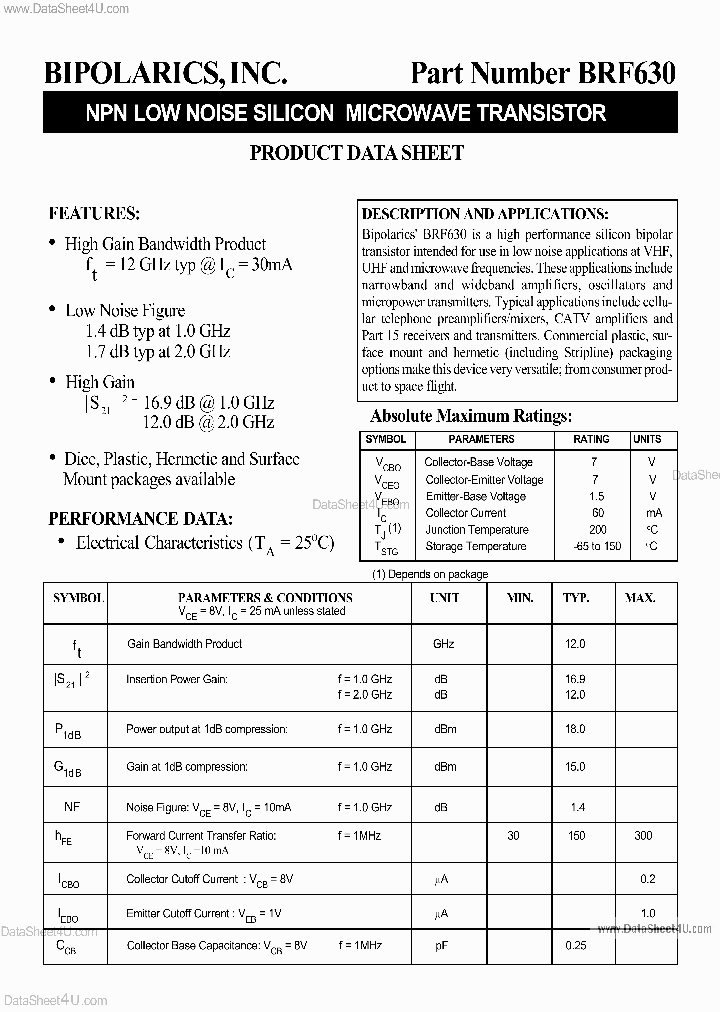 BRF630_3106309.PDF Datasheet