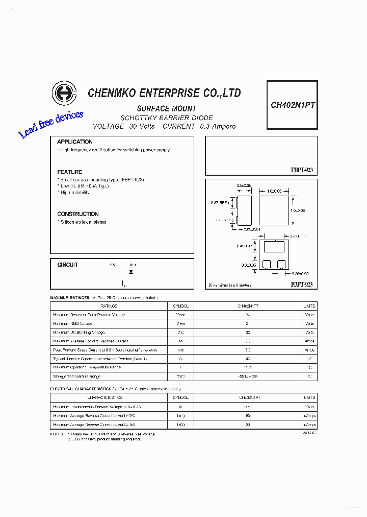 CH402N1PT_3111205.PDF Datasheet