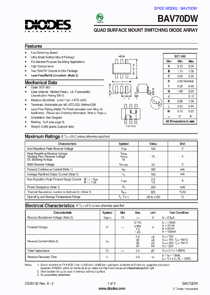 BAV70DW-7-F_3119230.PDF Datasheet