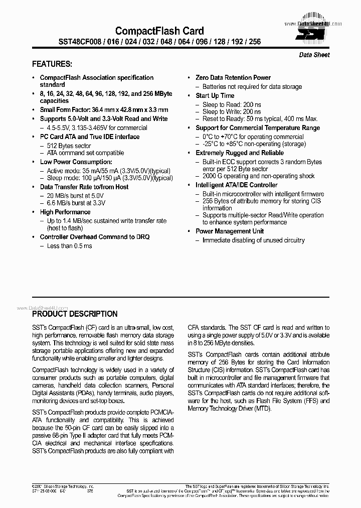 SST48CF008_3120441.PDF Datasheet