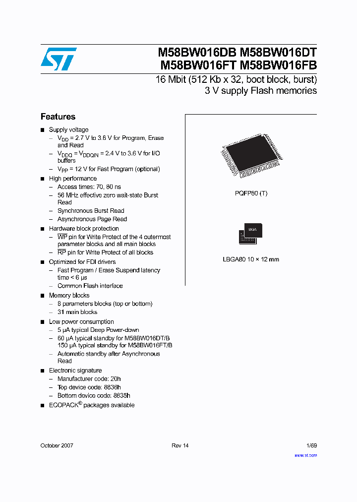 M58BW016DB_3121634.PDF Datasheet