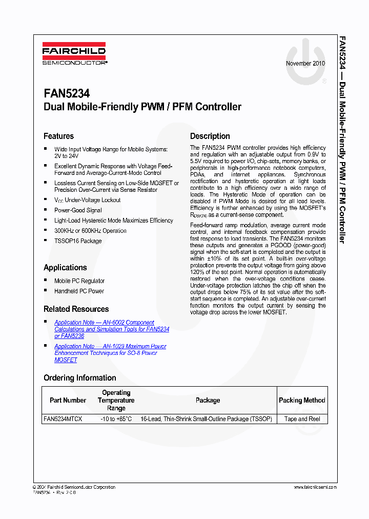 FAN5234_3122195.PDF Datasheet