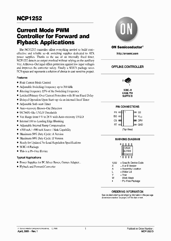 NCP1252BDR2G_3121817.PDF Datasheet