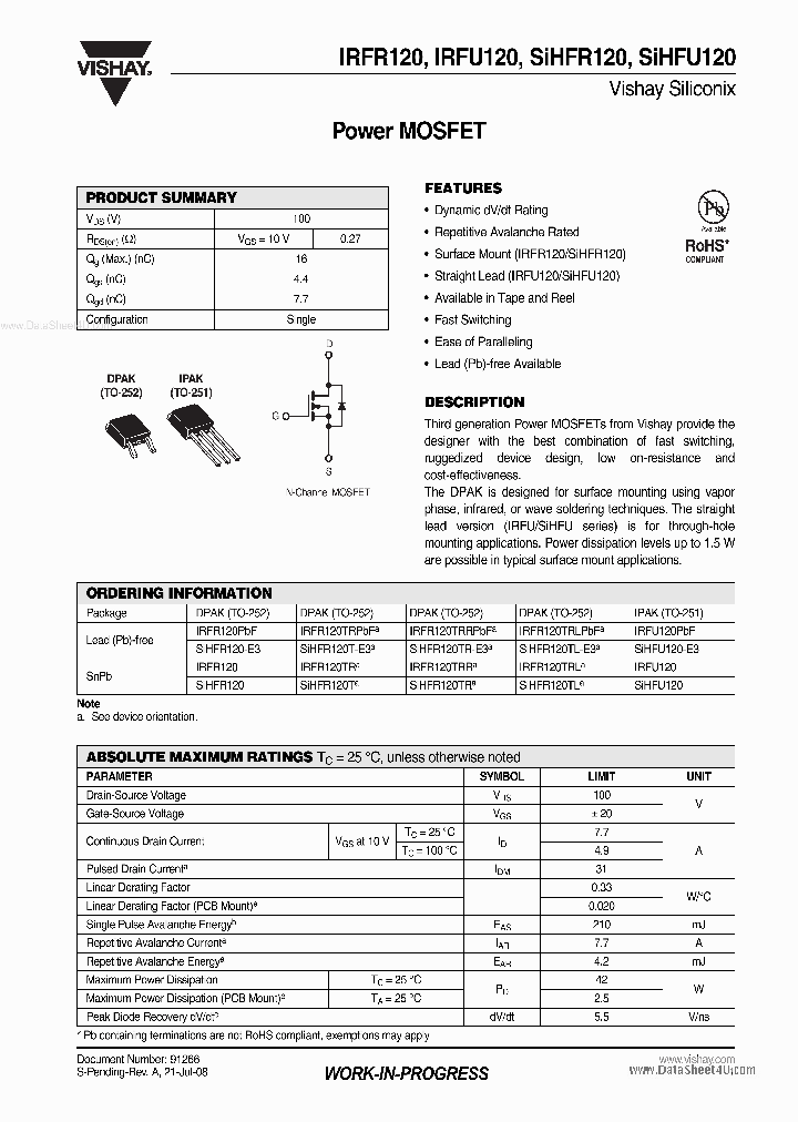 IRFU120_3123851.PDF Datasheet