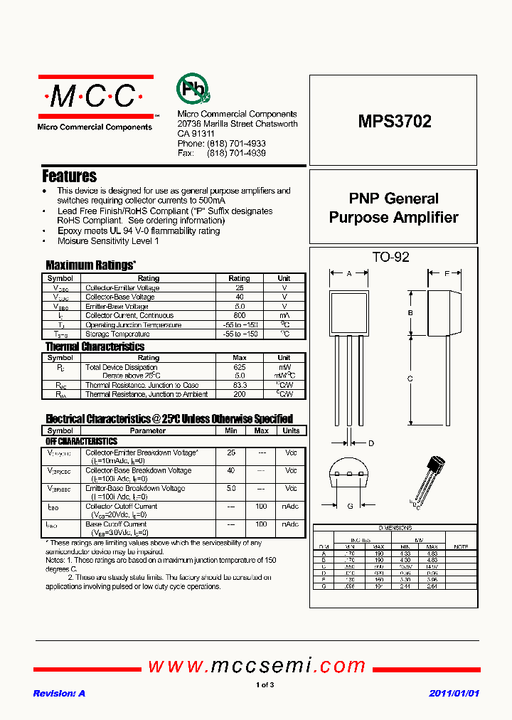 MPS3702_3125023.PDF Datasheet