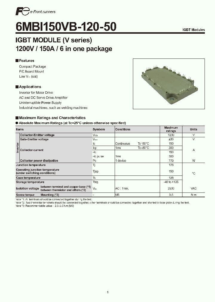 6MBI150VB-120-50_3129645.PDF Datasheet