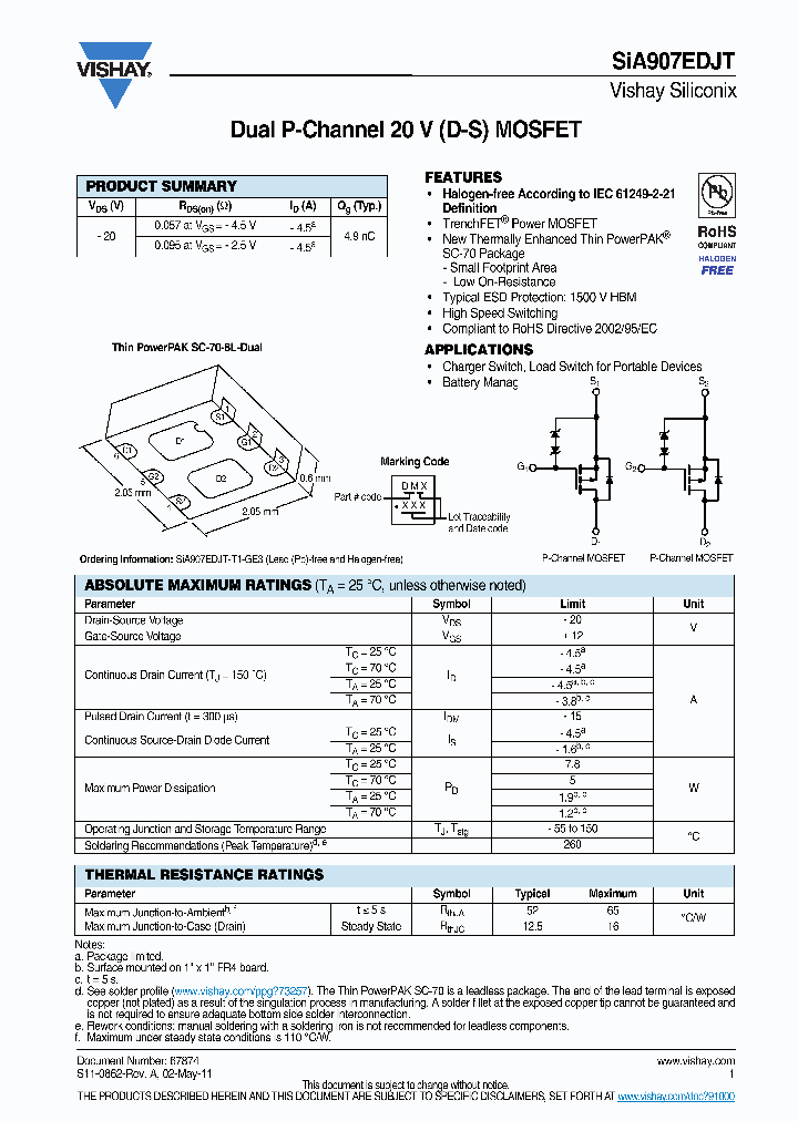 SIA907EDJT-T1-GE3_3133682.PDF Datasheet