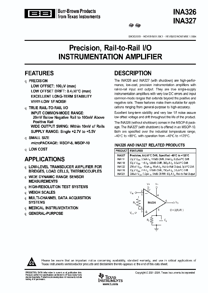 INA327EA250_3138772.PDF Datasheet