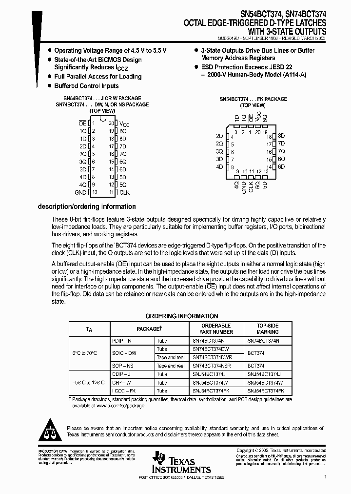 SN54BCT374_3147867.PDF Datasheet