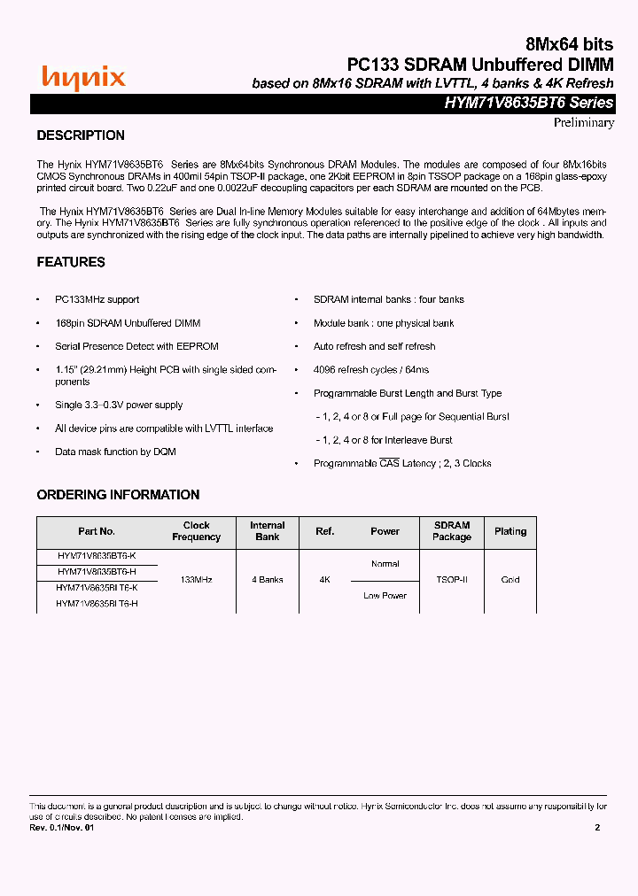 HYM71V8635BT6_3148826.PDF Datasheet