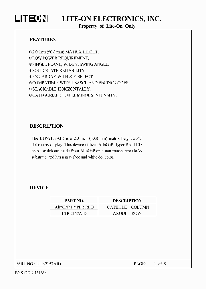 LTP-2157AJD_3173642.PDF Datasheet