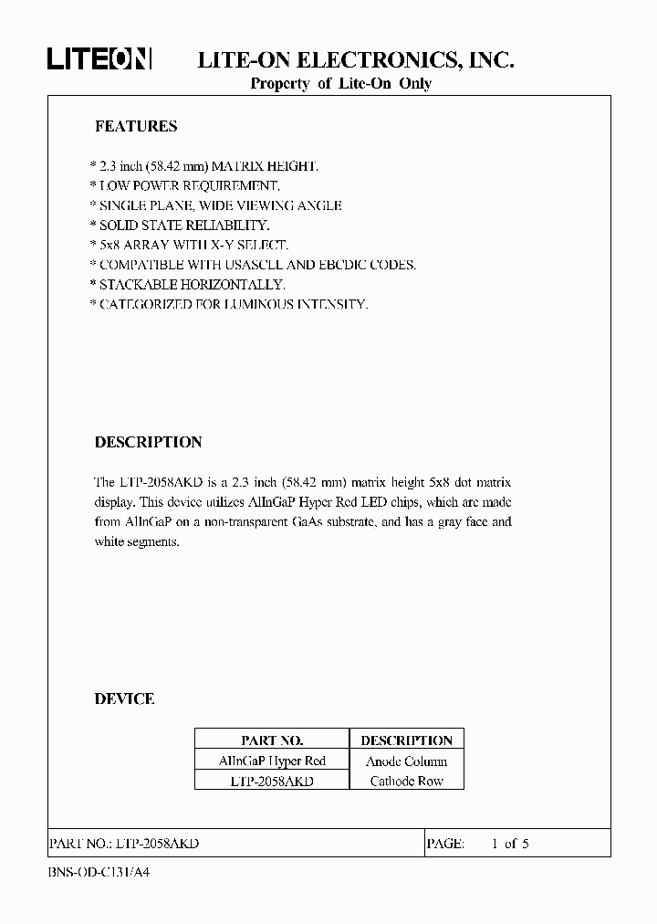 LTP-2058AKD_3173915.PDF Datasheet