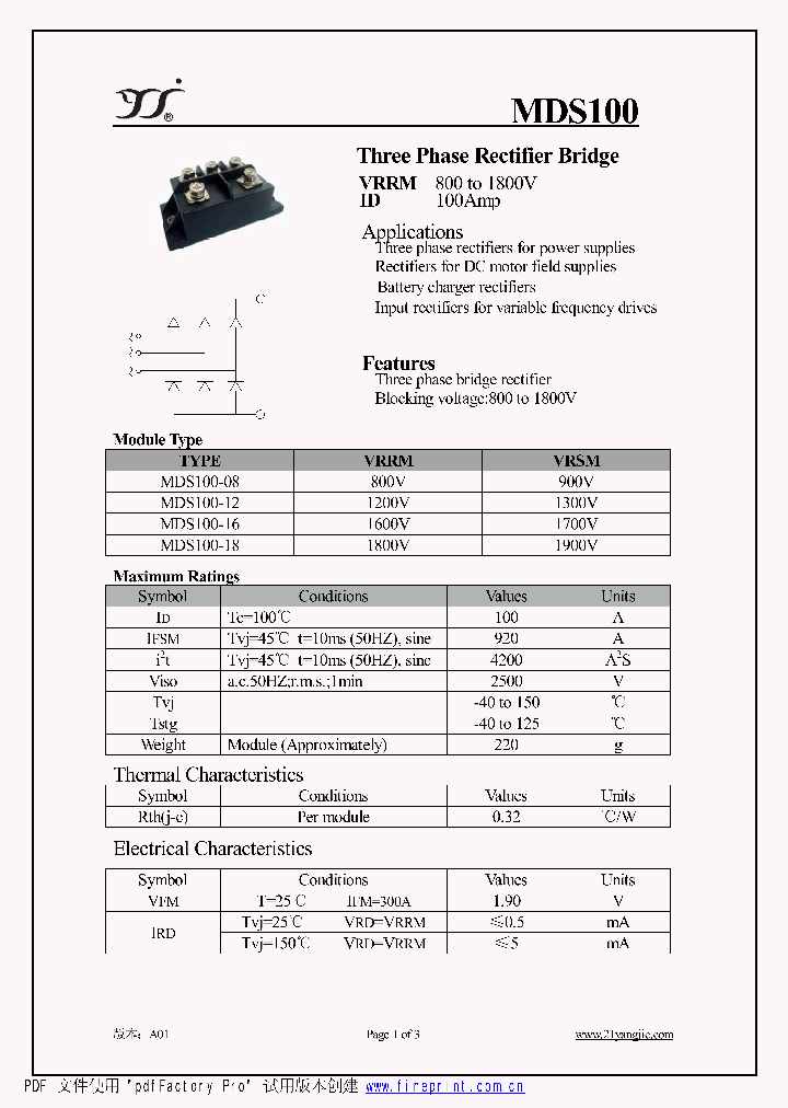 MDS100-12_3176699.PDF Datasheet