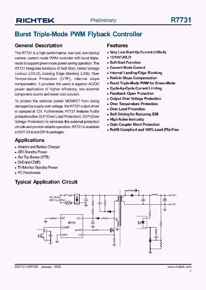 R7731_3181126.PDF Datasheet Download --- IC-ON-LINE