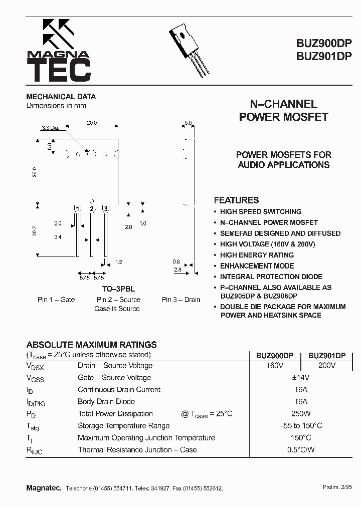 BUZ901CDP_3193611.PDF Datasheet Download --- IC-ON-LINE