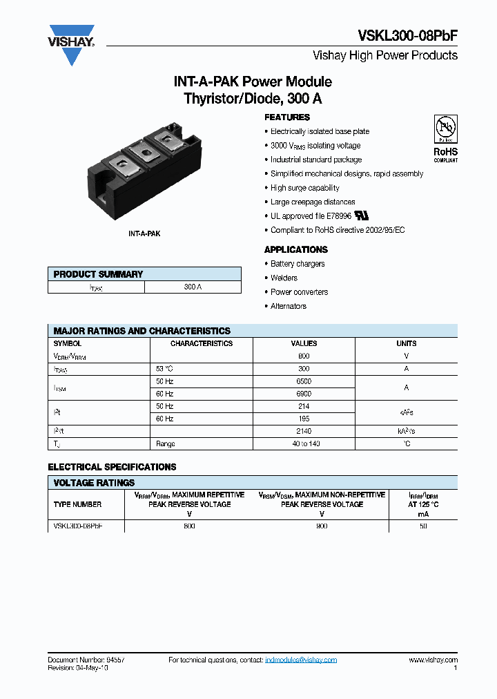 VSKL300-08PBF10_3197773.PDF Datasheet