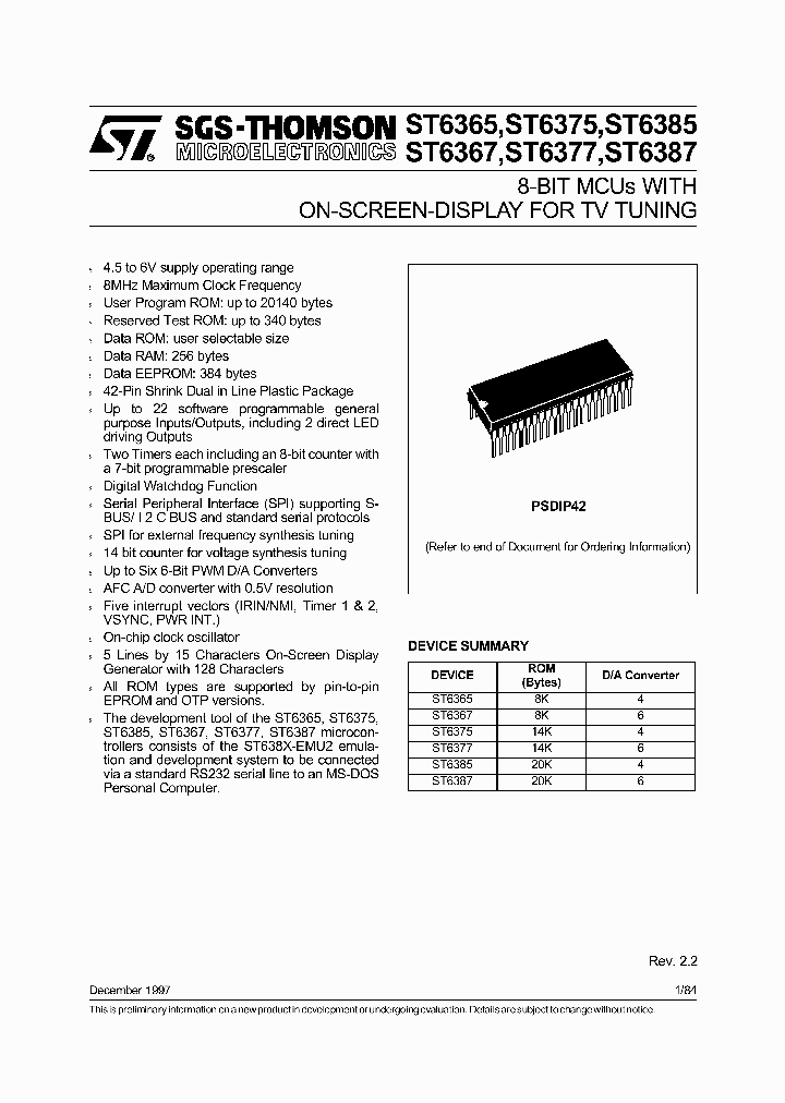 ST6367_3198777.PDF Datasheet