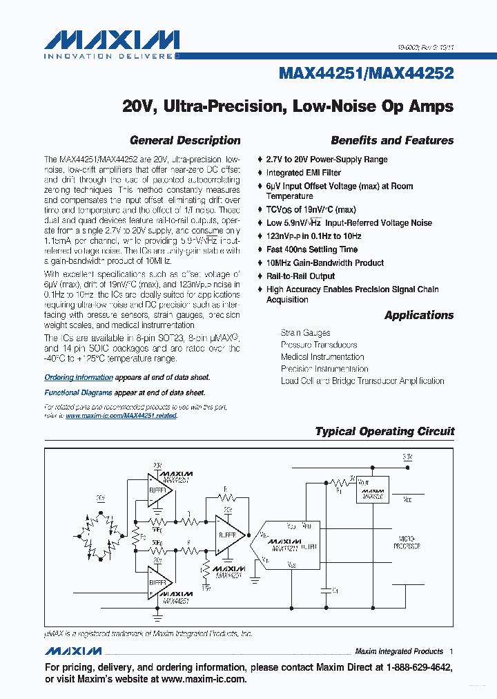 MAX44251_3199937.PDF Datasheet