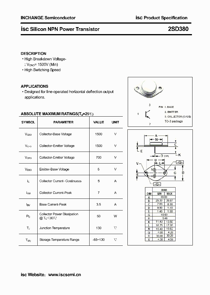 2SD380_3222726.PDF Datasheet