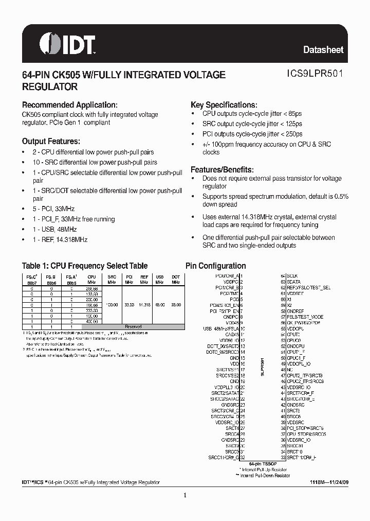 ICS9LPR50109_3228511.PDF Datasheet