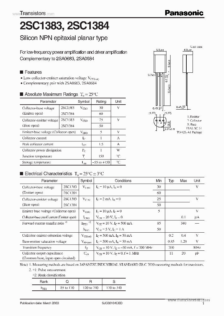 C1383_3232568.PDF Datasheet Download --- IC-ON-LINE