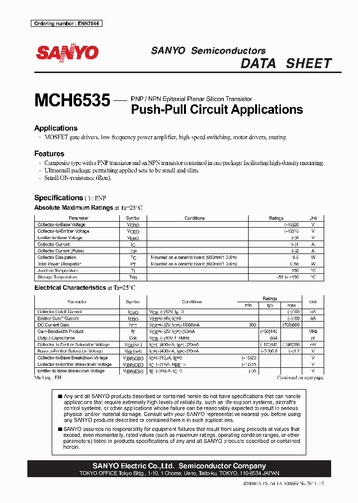 MCH6535_3237318.PDF Datasheet