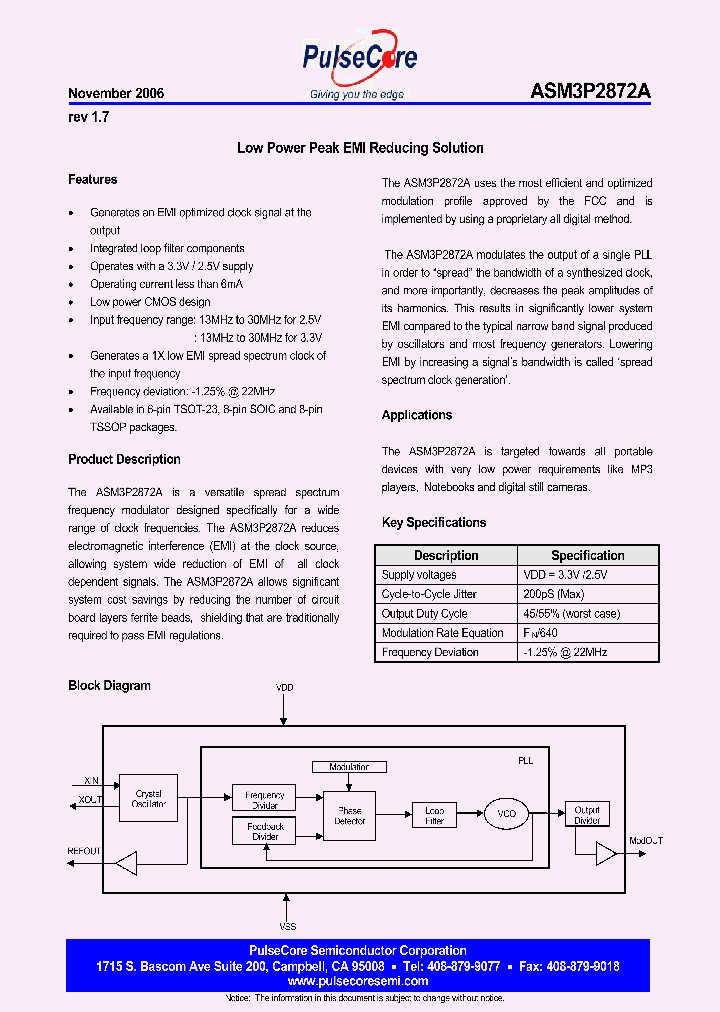 ASM3I2872AF-06OR_3247798.PDF Datasheet Download --- IC-ON-LINE