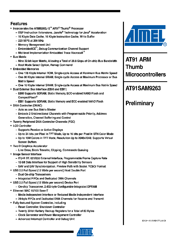 AT91SAM9263_3256757.PDF Datasheet