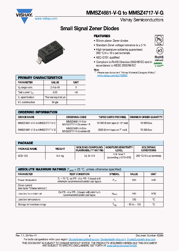 MMSZ4712-V-G_3262083.PDF Datasheet Download --- IC-ON-LINE
