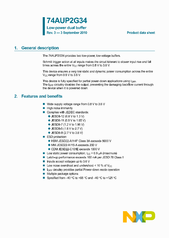 74AUP2G34GF_3272052.PDF Datasheet