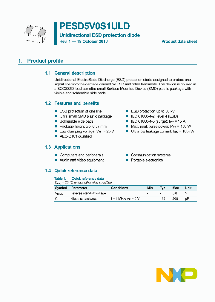 PESD5V0S1ULD_3272389.PDF Datasheet