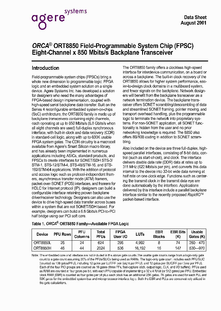 ORCAORT8850_3274195.PDF Datasheet