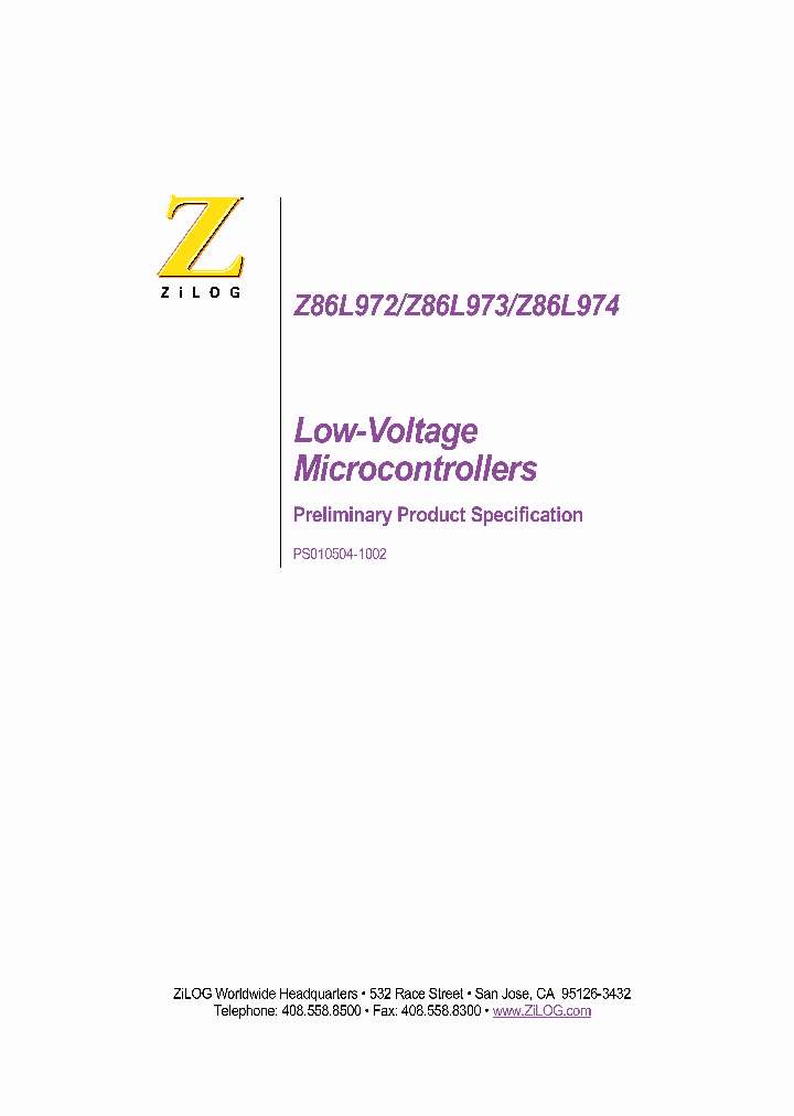 Z86L97_3294478.PDF Datasheet