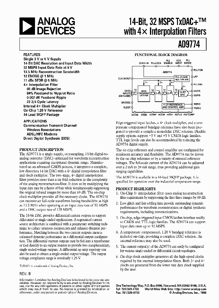 AD9774_3304996.PDF Datasheet