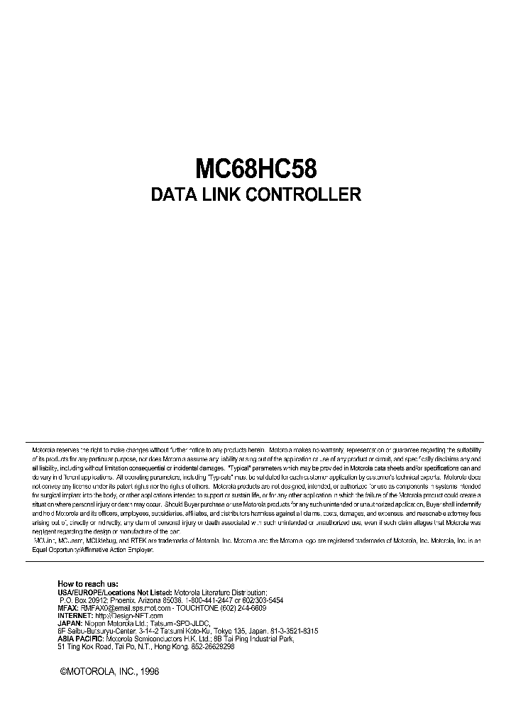 MC68HC58_3308529.PDF Datasheet Download --- IC-ON-LINE