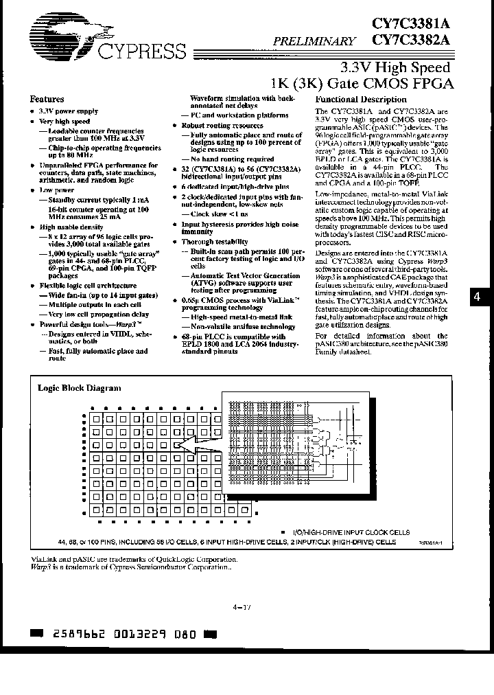 CY7C3382A-1GC_3325355.PDF Datasheet
