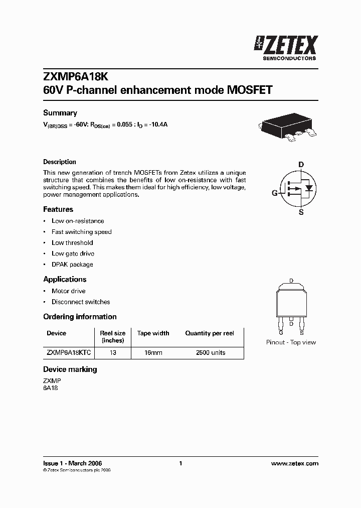 ZXMP6A18_3371869.PDF Datasheet