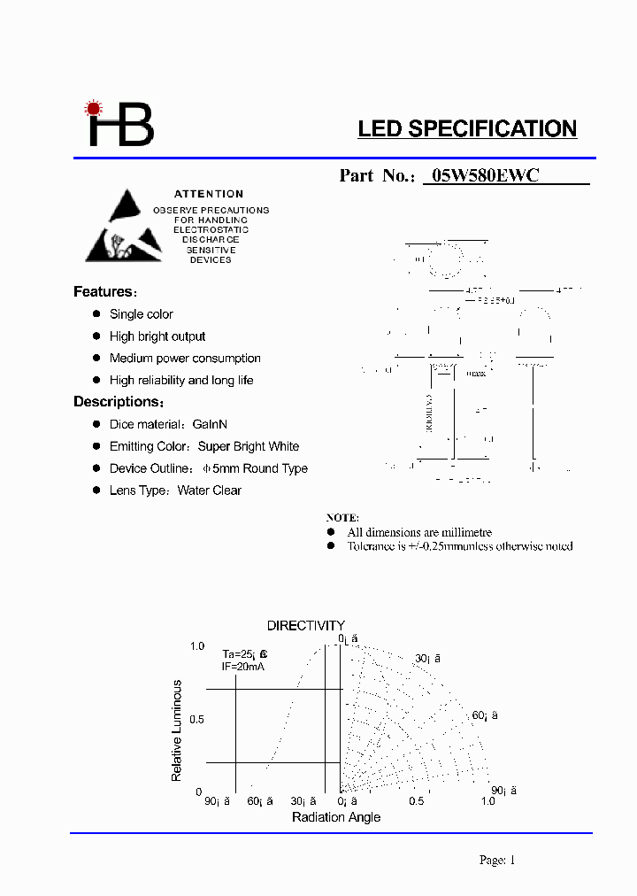 05W580EWC_3377744.PDF Datasheet Download --- IC-ON-LINE