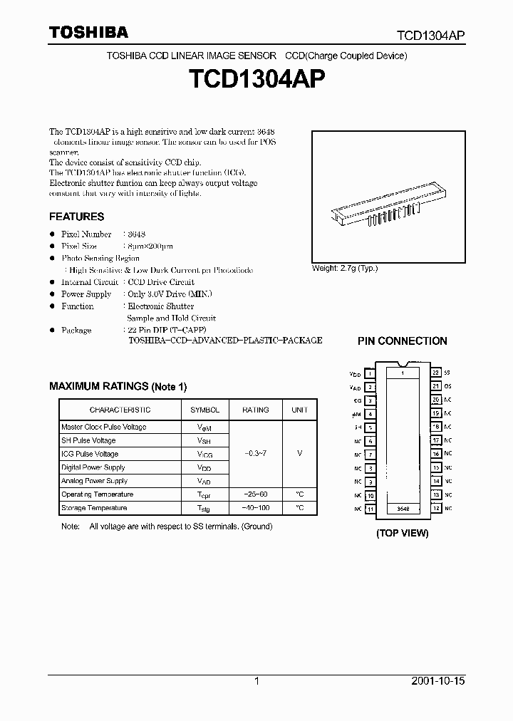 TCD1304AP_3407669.PDF Datasheet