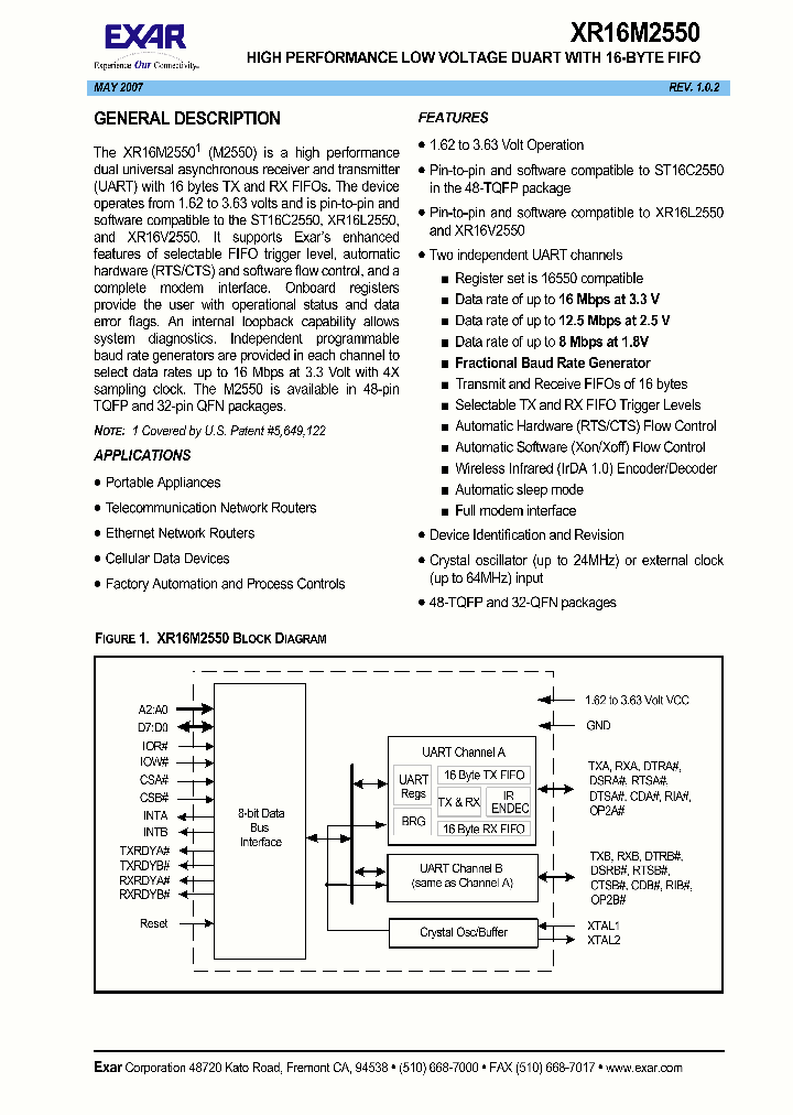 XR16M2550_3411799.PDF Datasheet