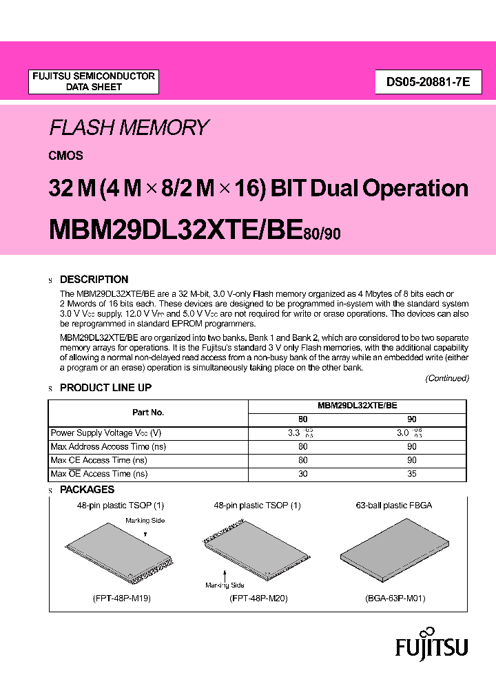 MBM29DL32XTE80_3415022.PDF Datasheet