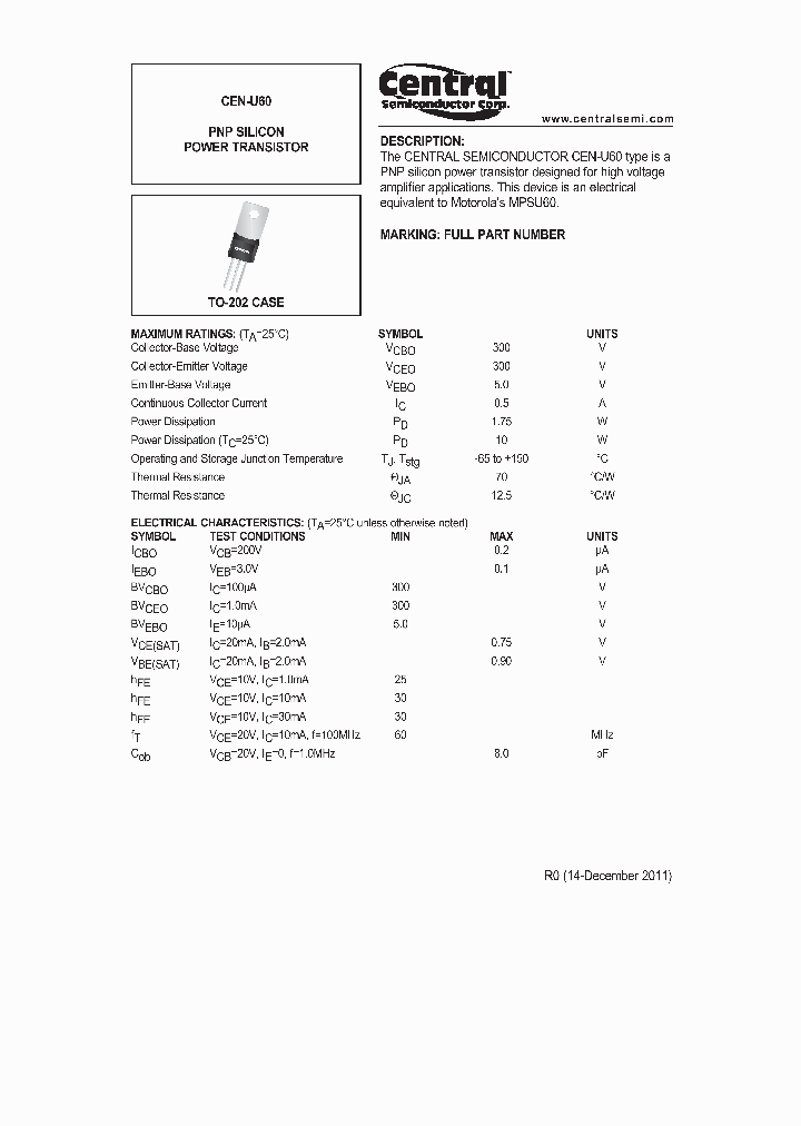 CEN-U60_3420207.PDF Datasheet