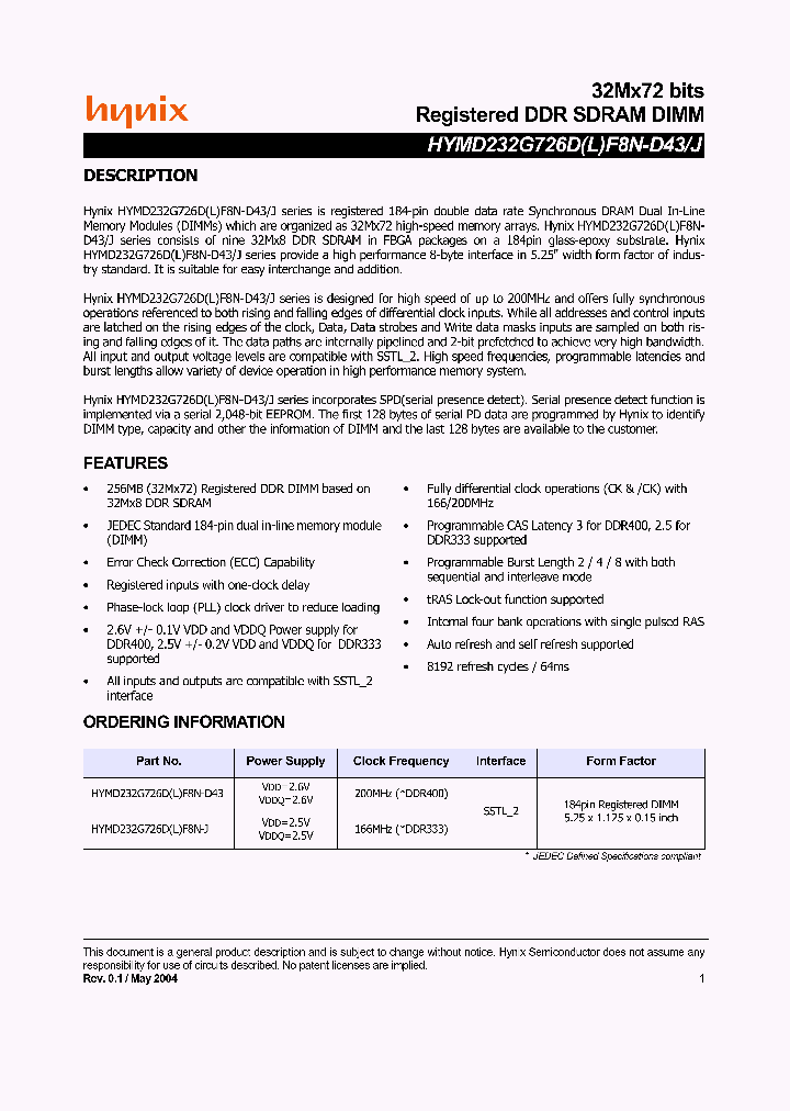 HYMD232G726DLF8N-D43_3423118.PDF Datasheet