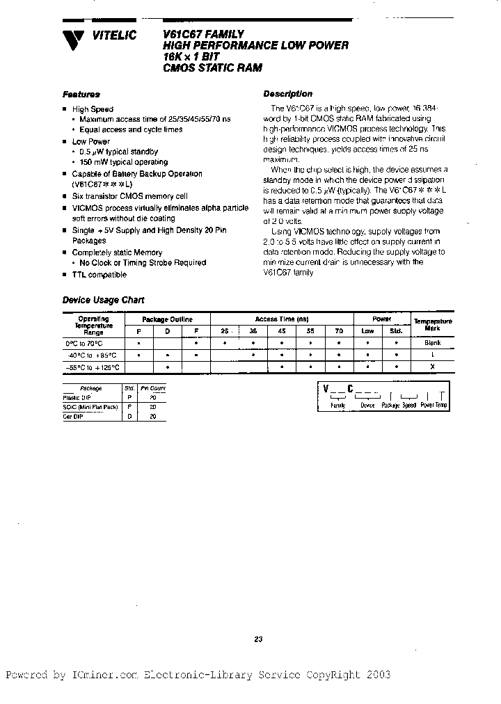 V61C67P55LI_3461964.PDF Datasheet