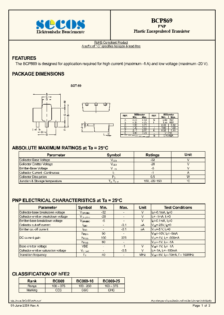 BCP869_3488666.PDF Datasheet