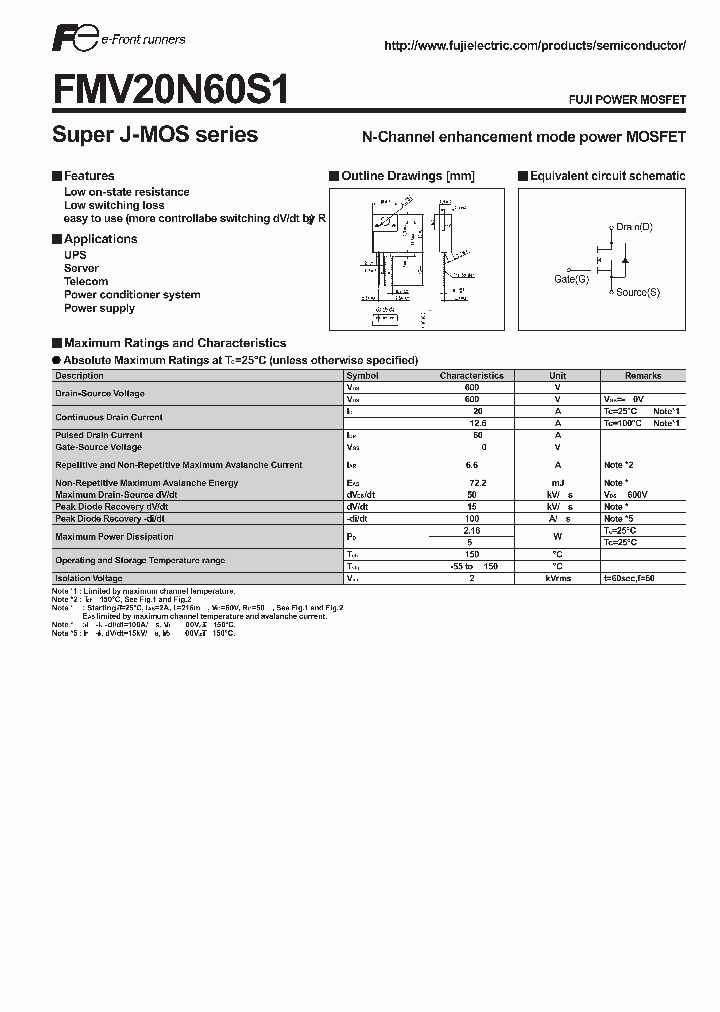 FMV20N60S1_3494382.PDF Datasheet