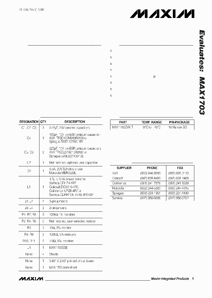 MAX1703EVKIT_3482044.PDF Datasheet
