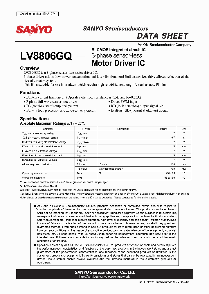 LV8806GQ_3512630.PDF Datasheet