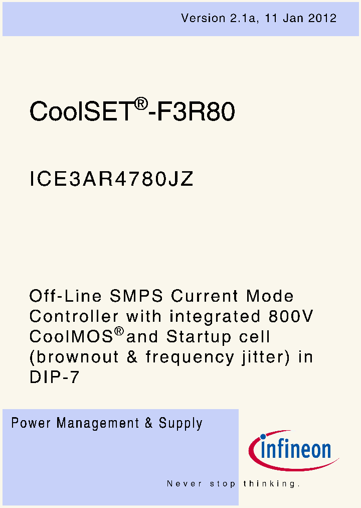 ICE3AR4780JZ_3563819.PDF Datasheet